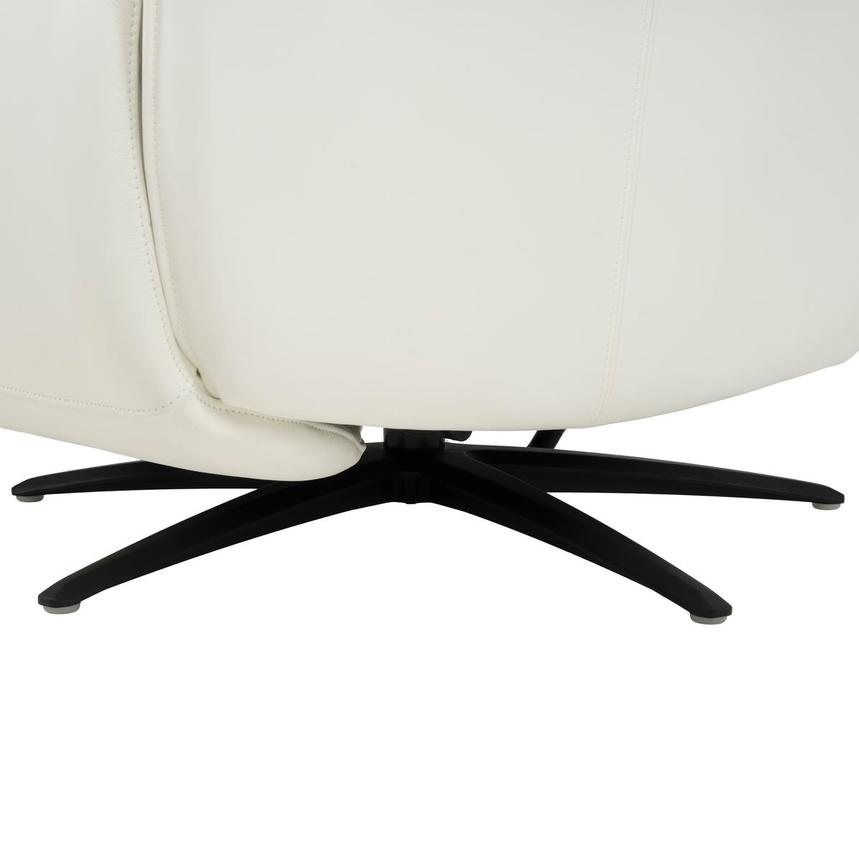 Torrence White Leather Power Swivel Recliner w/Massage  alternate image, 17 of 17 images.