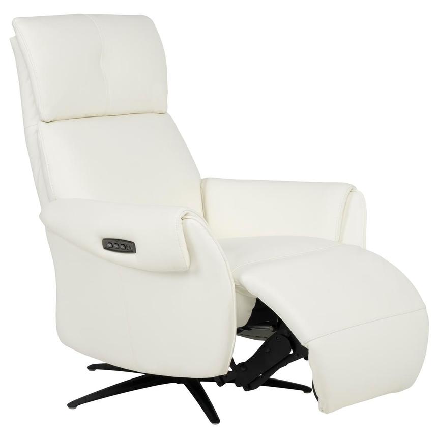 Torrence White Leather Power Recliner alternate image, 8 of 16 images.