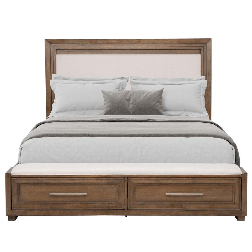 Vigo Brown King Storage Panel Bed  alternate image, 2 of 8 images.