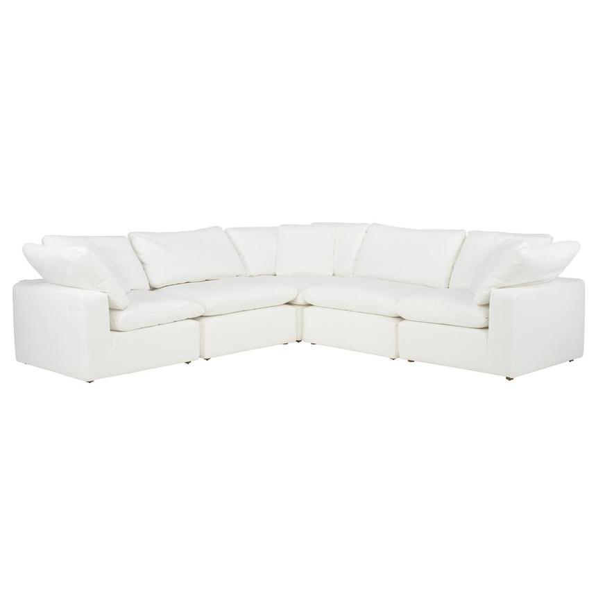 Nube II White Corner Sofa with 5PCS/2 Armless Chairs