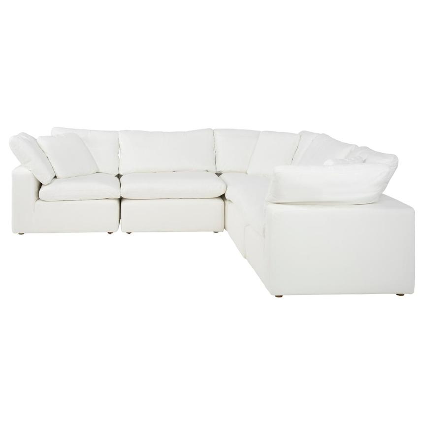 Nube II White Corner Sofa with 5PCS/2 Armless Chairs alternate image, 2 of 7 images.