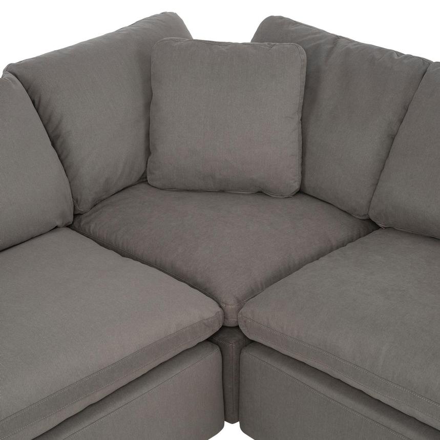Nube II Gray Corner Sofa with 5PCS/2 Armless Chairs  alternate image, 4 of 8 images.