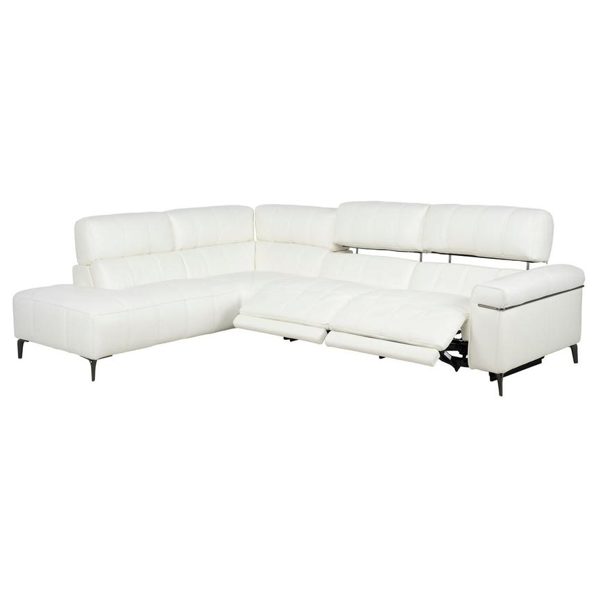 Montreal White Corner Sofa w/Left Chaise  alternate image, 2 of 10 images.
