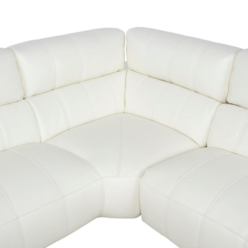 Montreal White Corner Sofa w/Left Chaise  alternate image, 4 of 10 images.