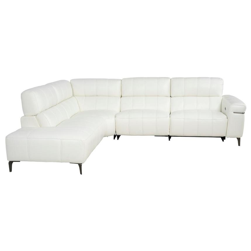 Montreal White Corner Sofa w/Left Chaise alternate image, 3 of 10 images.