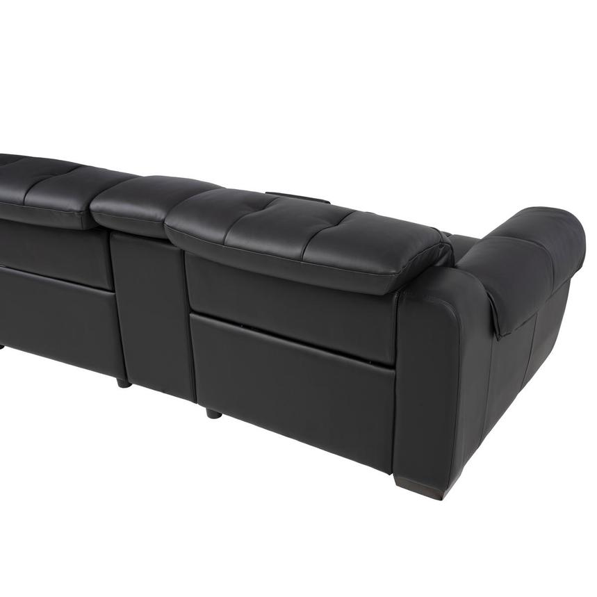 Obsidian Leather Power Reclining Sectional with 6PCS/2PWR alternate image, 5 of 16 images.
