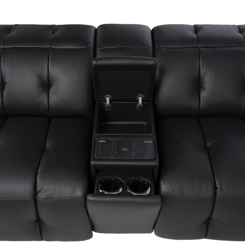 Obsidian Leather Power Reclining Sectional with 6PCS/3PWR alternate image, 12 of 15 images.