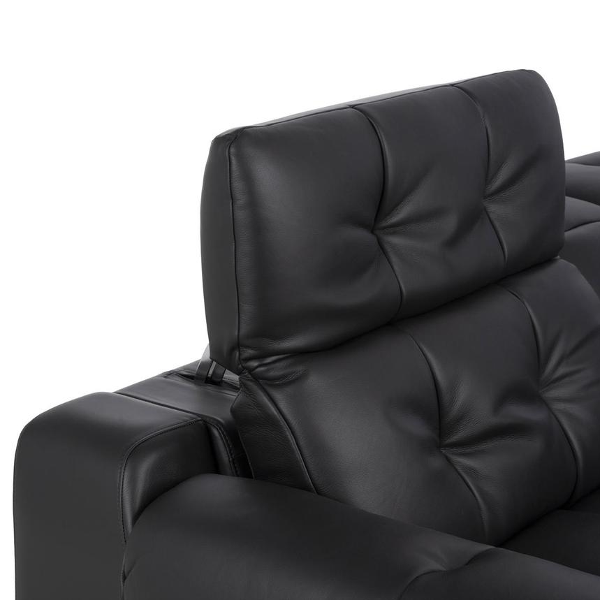 Obsidian Leather Power Reclining Sectional with 4PCS/2PWR alternate image, 7 of 9 images.