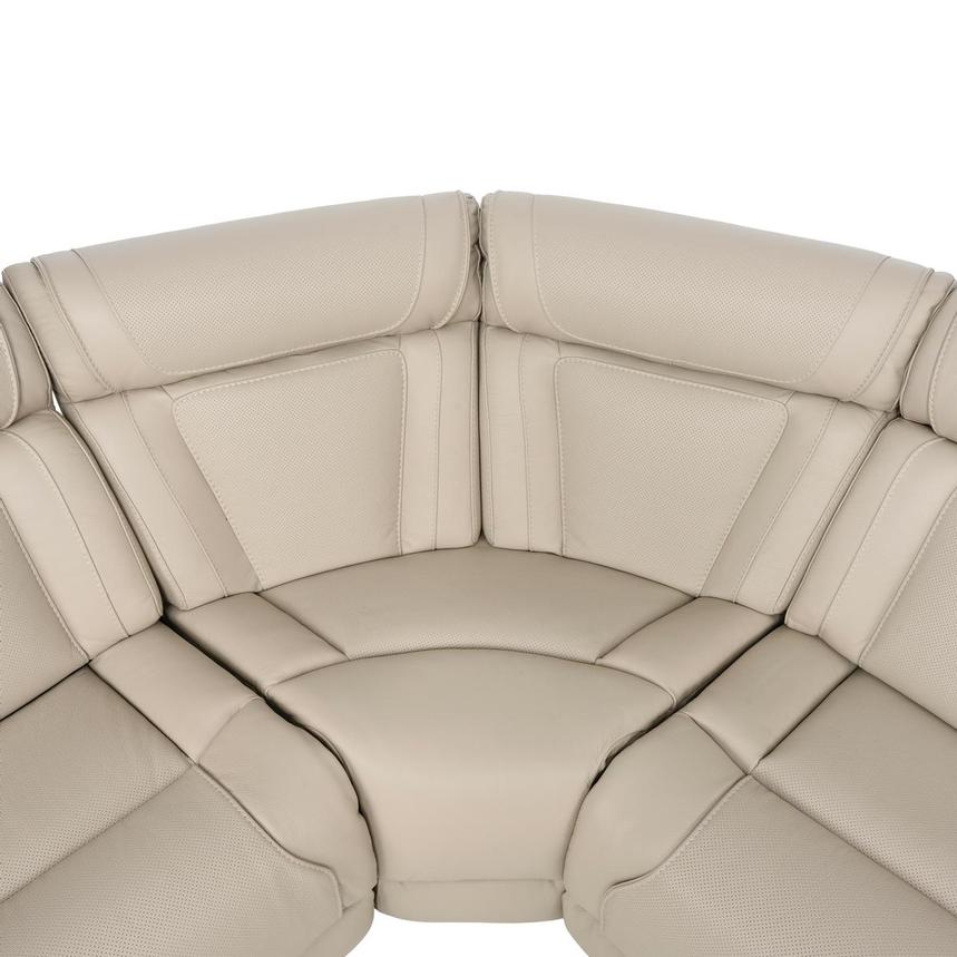 Odyssey Beige 6PCS/3PWR Leather Power Reclining Sectional w/Beverage Cooler alternate image, 7 of 17 images.