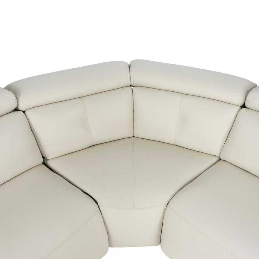 Kamet Ivory Leather Power Reclining Sectional with 6PCS/3PWR  alternate image, 4 of 8 images.