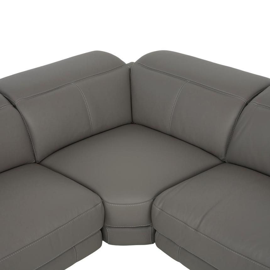 Luke 2.0 Dark Gray Leather Power Reclining Sectional with 7PCS/3PWR alternate image, 5 of 12 images.