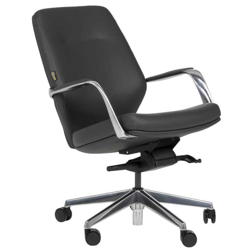 Yoshi Dark Gray Low Back Desk Chair  alternate image, 4 of 13 images.