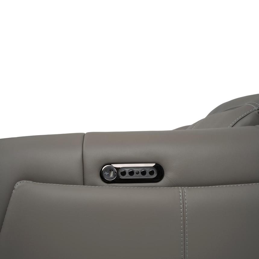 Luke 2.0 Dark Gray Leather Power Reclining Sectional with 6PCS/2PWR  alternate image, 14 of 14 images.