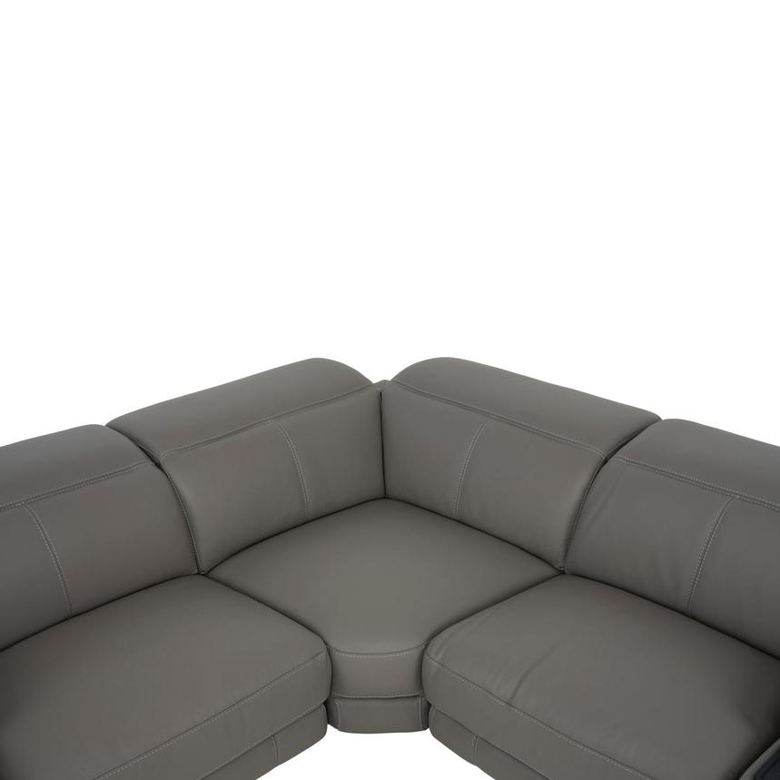 Luke 2.0 Dark Gray Leather Power Reclining Sectional with 4PCS/2PWR  alternate image, 4 of 9 images.