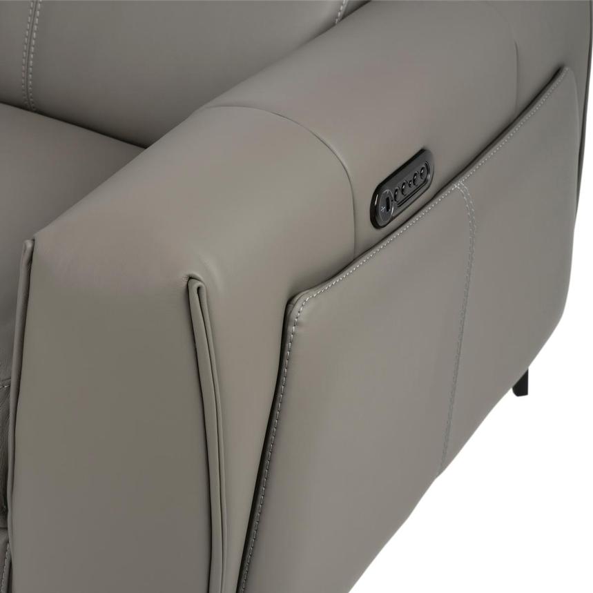 Luke 2.0 Dark Gray Leather Power Reclining Sectional with 5PCS/2PWR  alternate image, 7 of 9 images.