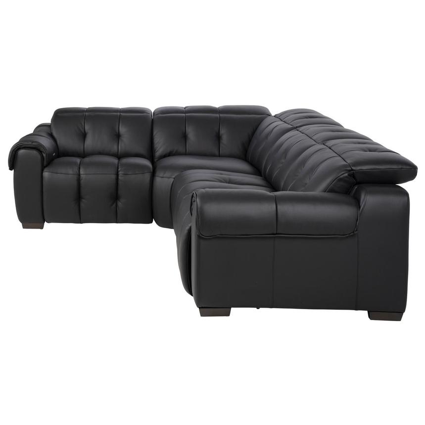 Obsidian Leather Power Reclining Sectional with 4PCS/2PWR  alternate image, 4 of 9 images.