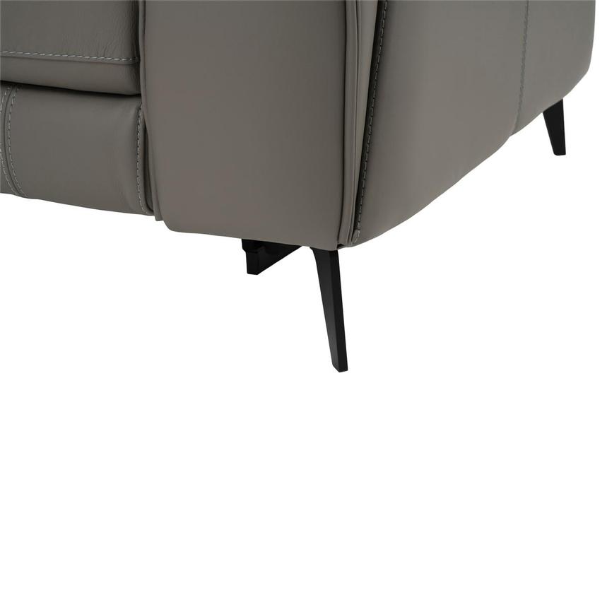 Luke 2.0 Dark Gray Leather Power Reclining Sectional with 5PCS/2PWR alternate image, 8 of 9 images.