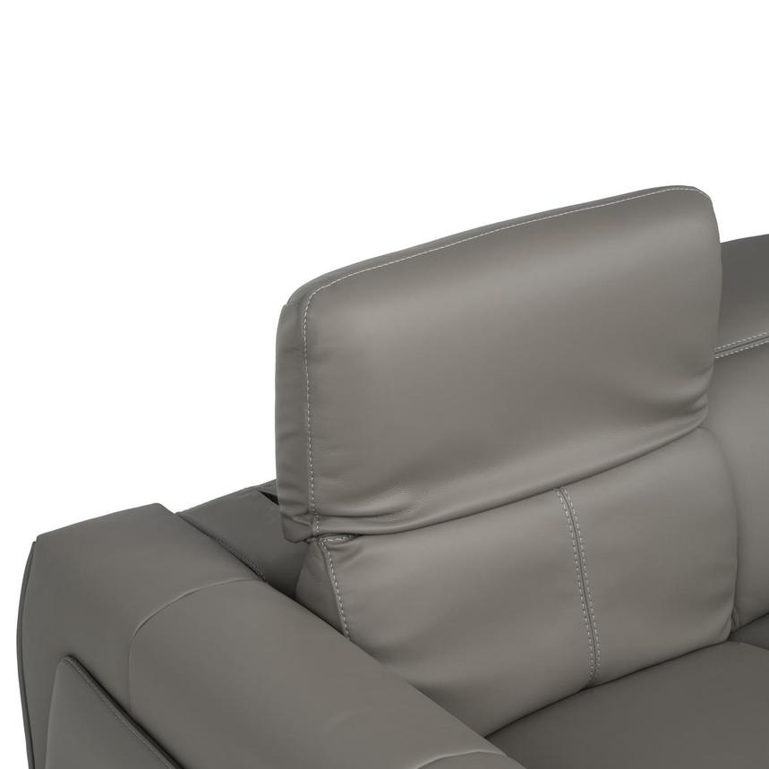 Luke 2.0 Dark Gray Leather Reclining Loveseat  alternate image, 7 of 10 images.