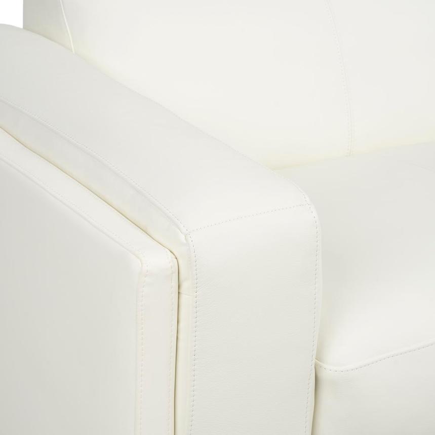 Palermo White Leather Sofa w/Right Chaise  alternate image, 5 of 7 images.
