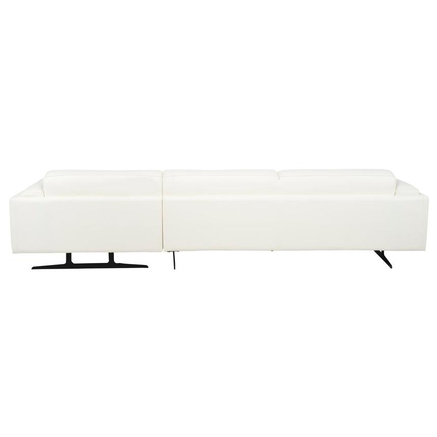 Palermo White Leather Sofa w/Right Chaise  alternate image, 4 of 8 images.