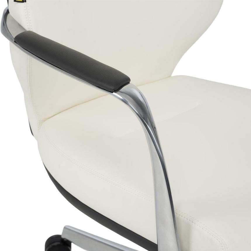 Yoshi White Low Back Desk Chair  alternate image, 9 of 12 images.