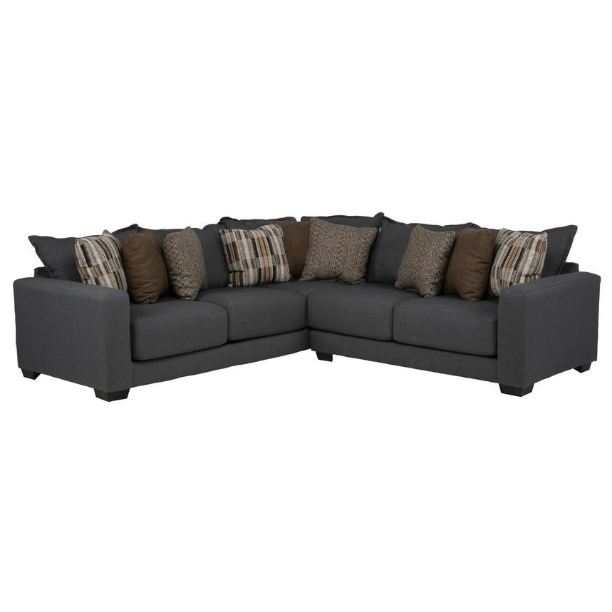 Pine Dark Gray Sectional Sofa  main image, 1 of 7 images.