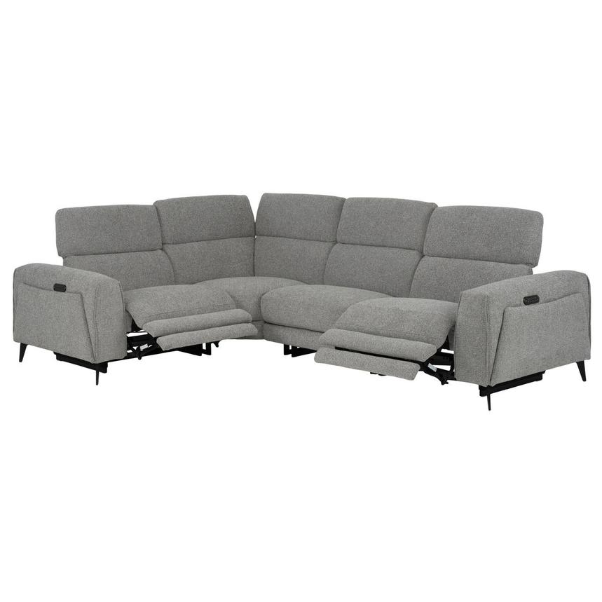 Luke Dark Gray Power Reclining Sectional with 4PCS/2PWR alternate image, 2 of 10 images.