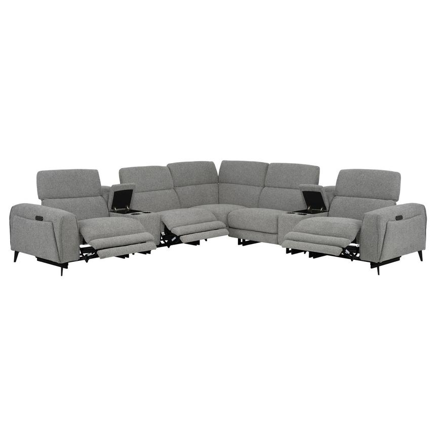 Luke Dark Gray Power Reclining Sectional with 7PCS/3PWR  alternate image, 2 of 11 images.
