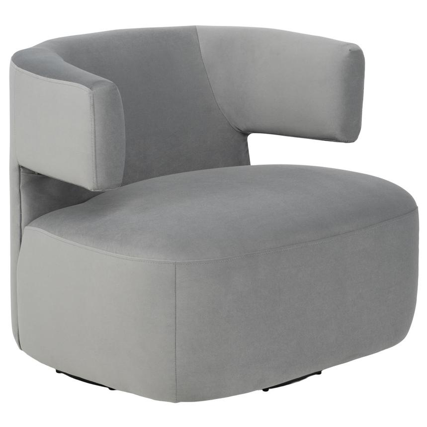 Oaklee Gray Swivel Accent Chair alternate image, 3 of 9 images.