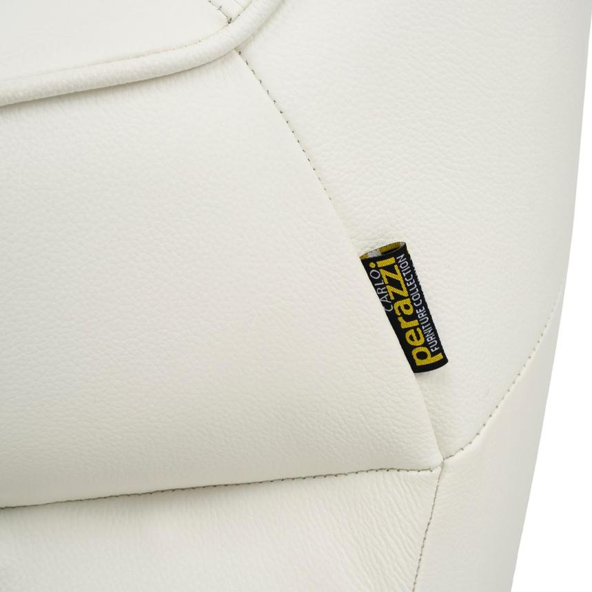 Jensen White Leather Accent Chair  alternate image, 12 of 12 images.