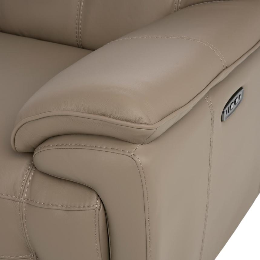 Graystone Dark Taupe Leather Power Reclining Sectional with 7PCS/3PWR  alternate image, 12 of 14 images.