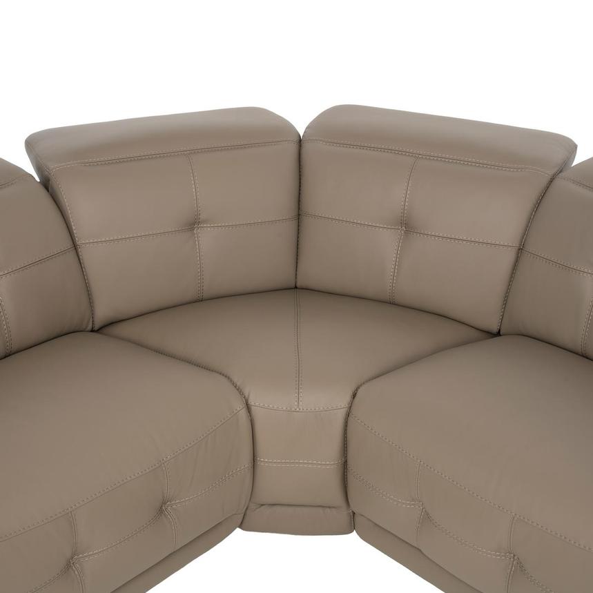 Graystone Dark Taupe Leather Power Reclining Sectional with 6PCS/3PWR  alternate image, 5 of 13 images.