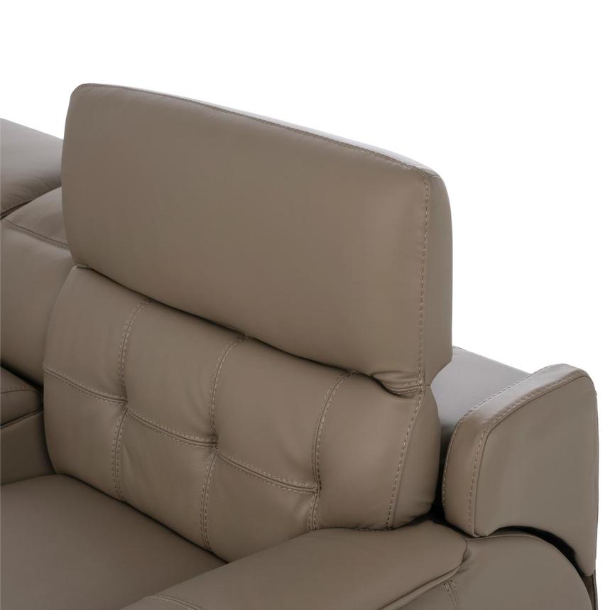 Graystone Dark Taupe Leather Power Reclining Sectional with 4PCS/2PWR alternate image, 7 of 10 images.