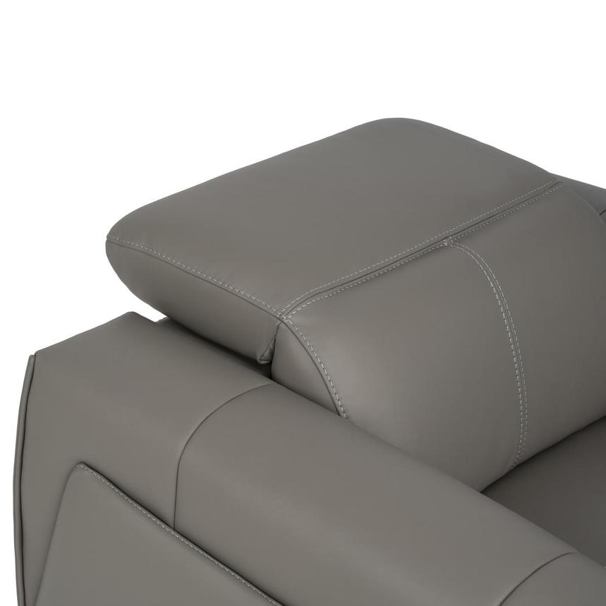 Luke 2.0 Dark Gray Leather Power Recliner  alternate image, 12 of 19 images.