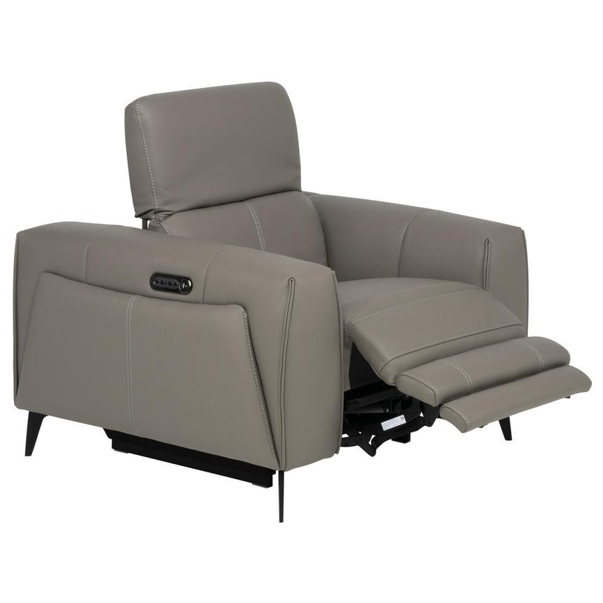 Luke 2.0 Dark Gray Leather Power Recliner  alternate image, 7 of 19 images.