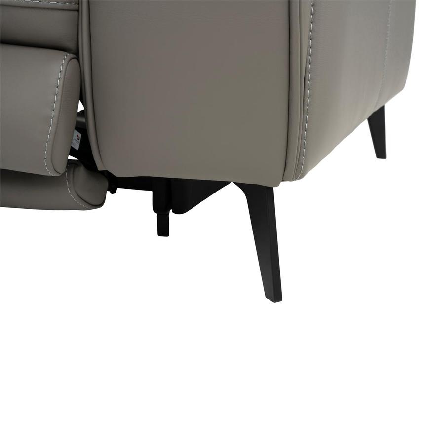 Luke 2.0 Dark Gray Leather Power Recliner  alternate image, 17 of 19 images.