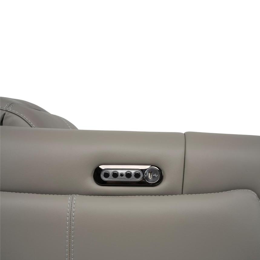 Luke 2.0 Dark Gray Leather Power Recliner alternate image, 18 of 19 images.