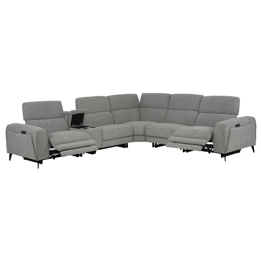 Luke Dark Gray Power Reclining Sectional with 6PCS/2PWR alternate image, 2 of 12 images.