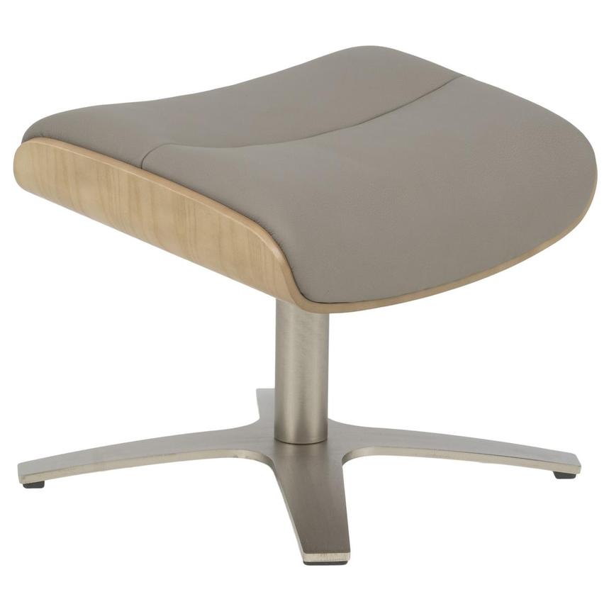 Fabrizio Taupe Leather Ottoman  alternate image, 4 of 7 images.