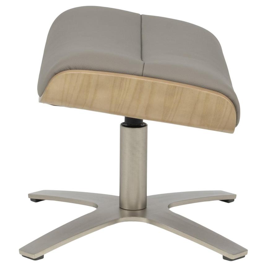 Fabrizio Taupe Leather Ottoman alternate image, 5 of 7 images.