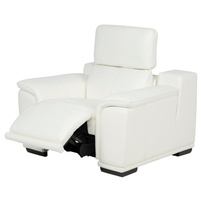 Davis 2.0 White Leather Power Recliner  alternate image, 2 of 11 images.