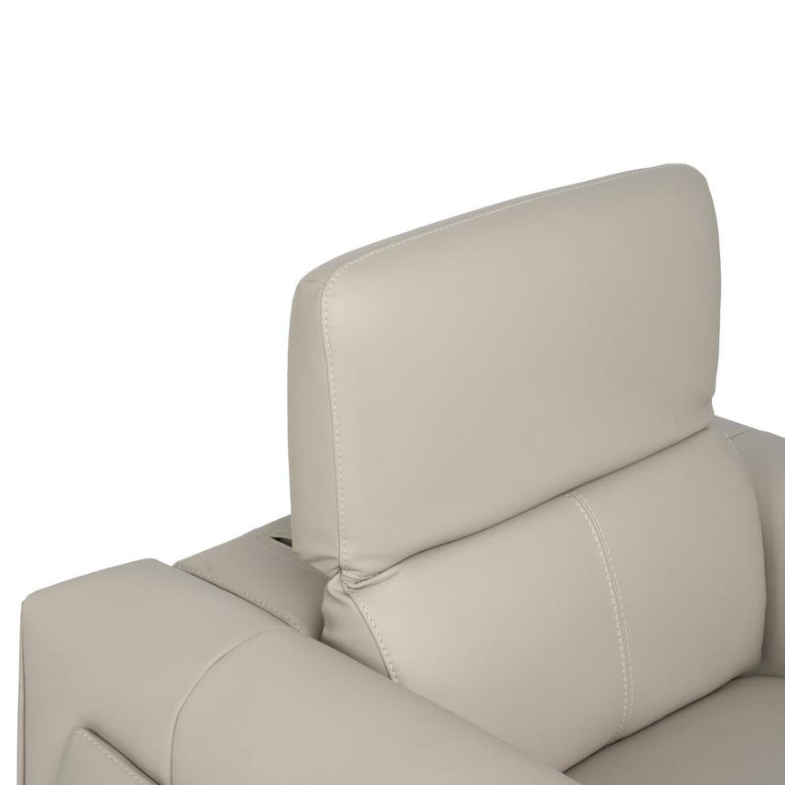Luke 2.0 Taupe Leather Power Recliner  alternate image, 7 of 10 images.