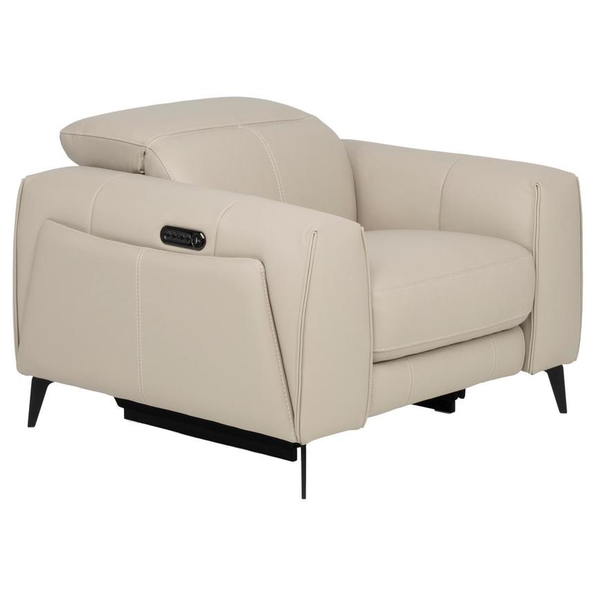 Luke 2.0 Taupe Leather Power Recliner alternate image, 3 of 10 images.