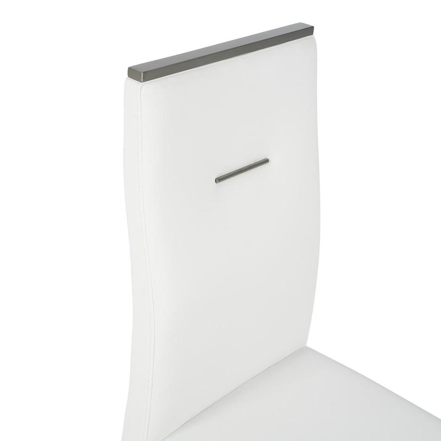 Phebe White/Sliver Side Chair  alternate image, 5 of 7 images.