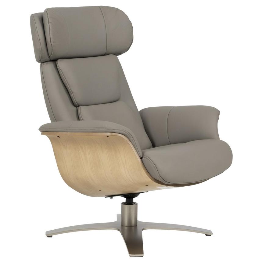 Fabrizio Taupe Leather Accent Chair  alternate image, 4 of 13 images.