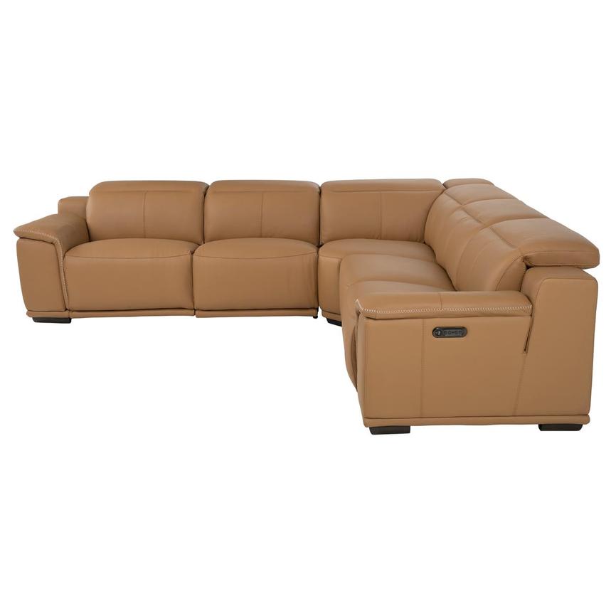 Davis 2.0 Tan Leather Power Reclining Sectional with 5PCS/2PWR alternate image, 15 of 22 images.
