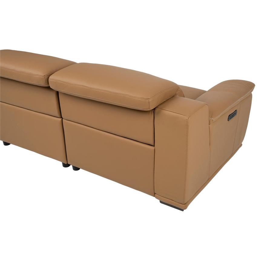 Davis 2.0 Tan Leather Power Reclining Sectional with 5PCS/2PWR alternate image, 5 of 22 images.