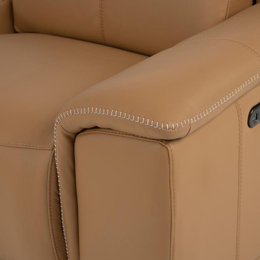 Davis 2.0 Tan Leather Power Reclining Sectional with 6PCS/3PWR  alternate image, 12 of 14 images.