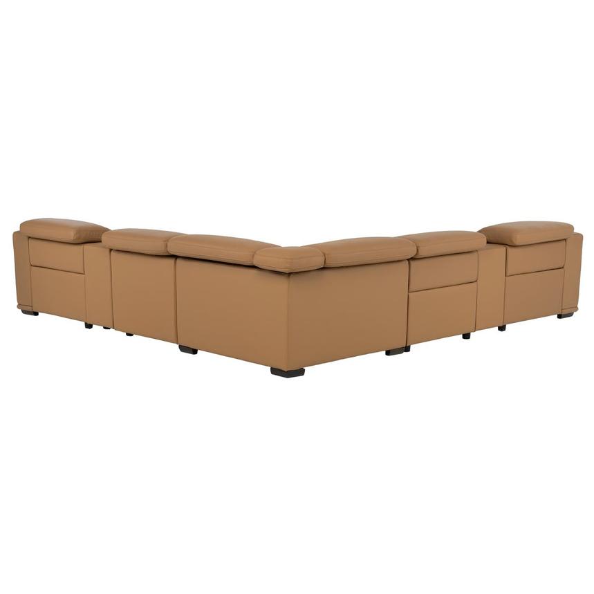 Davis 2.0 Tan Leather Power Reclining Sectional with 7PCS/3PWR alternate image, 5 of 14 images.