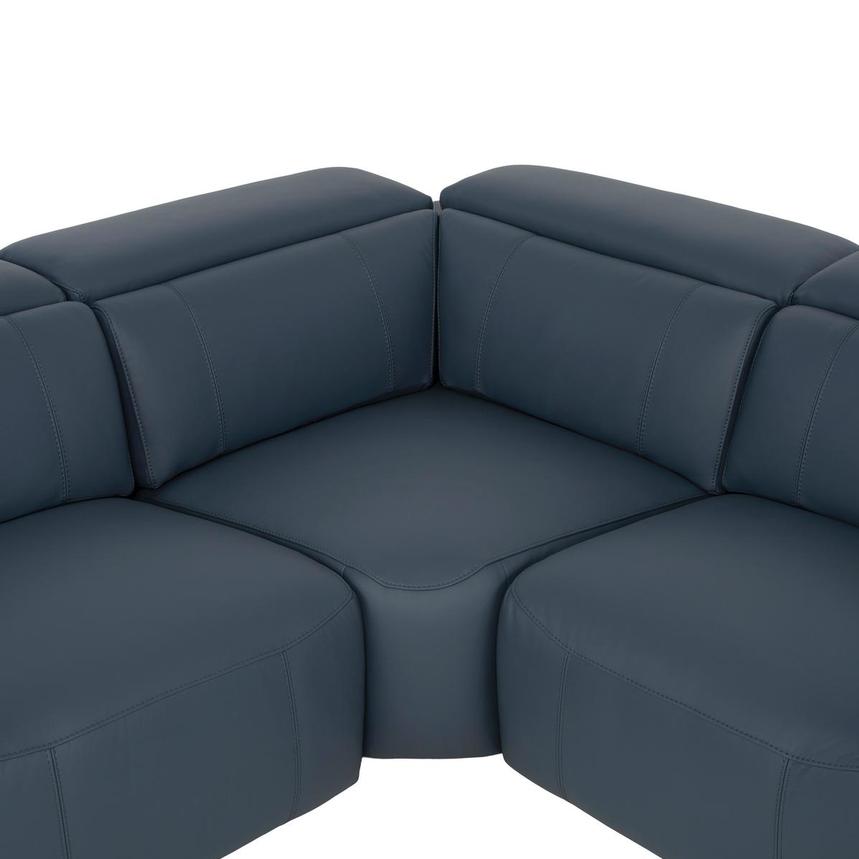 Cordova Blue Leather Power Reclining Sectional with 5PCS/2PWR alternate image, 5 of 10 images.